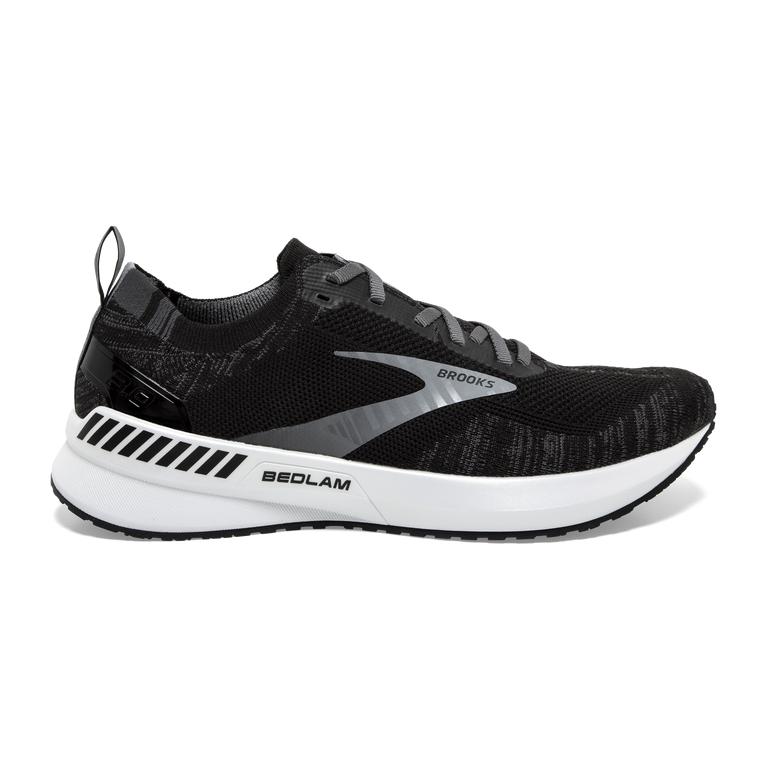 Brooks Bedlam 3 - Womens Road Running Shoes - Black/Blackened Pearl/White (54368NDLI)